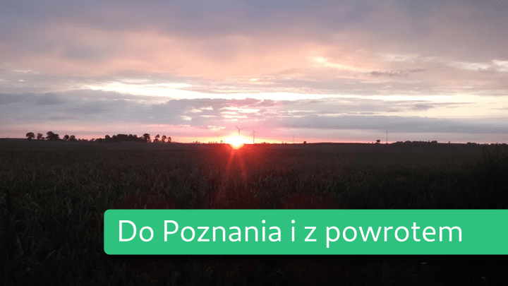 Miniaturka do wpisu o rowerowym wypadzie do poznania. Na zdjęciu słońce wschodzące nad polami.