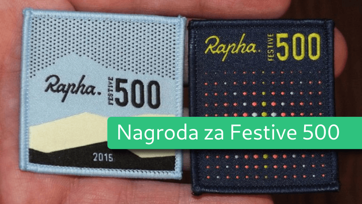 Miniaturka wpisu o nagrodach za wyzwanie Festive500. Na dłoni leżą dwie kwadratowe naszywki.