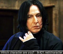 Which Fantasy/SciFi Character Are You? Severus Snape