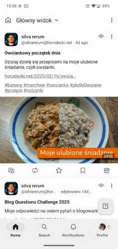 Ta sama oś czasu, tylko z zastosowanym jasnym motywem.