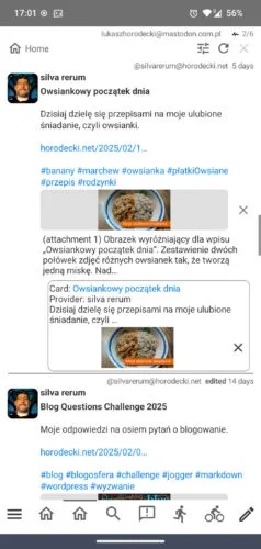 Ten sam ekran, tylko z jasnym motywem. Biel, szarości i czarny tekst.