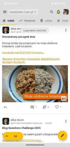 Ten sam ekran Rodent, tylko z jasnym motywem. Białe tło z jasnoszarą górną cześcią.