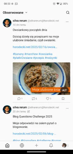 Strona główna tooot z jasnym motywem. Białe tło, czarny i szary tekst, niebieskie odnośniki.