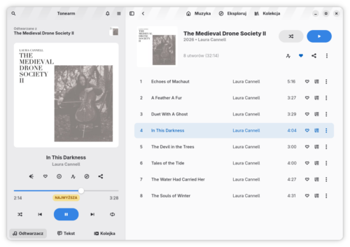 Album „The Medieval Drone Society II” Laury Cannell w Tonearm. 